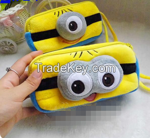 Very popular differentv styles plushed animal pencil case for student