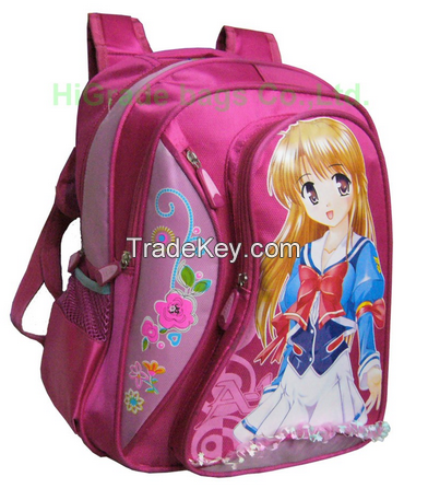 cartoon designed kids school bag