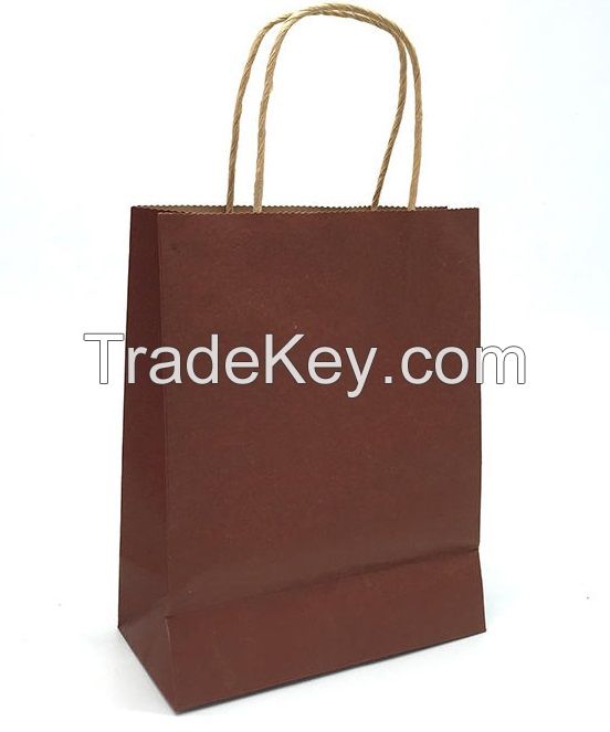 Different Colors Small Paper Customized Gift Packing Bags with Handle