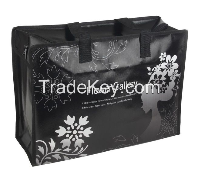 Waterproof coated film nonwoven traveling bags, eco-friendly shopping bags