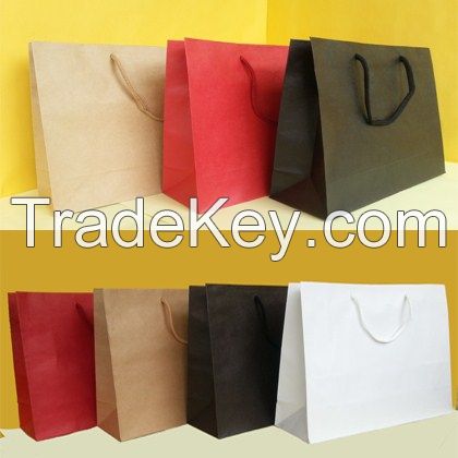 High quality kraft paper bag, tote shopping bags, customized paper bags