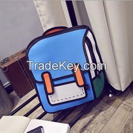 Personality trend, 3D stereoscopic second element students' backpacks