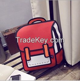 Personality trend, 3D stereoscopic second element students' backpacks