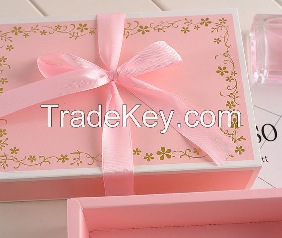 Factory direct underwear box socks gift box, pink drawer underwear box