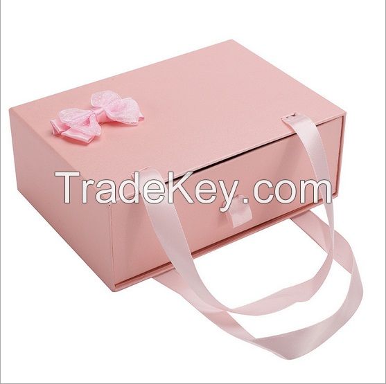 2017 new UV/embossing hot stamping new design drawer type gift box for wholesales