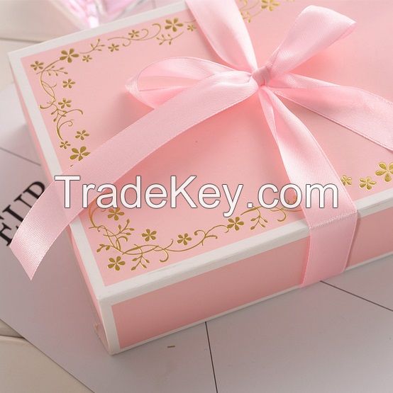 Factory direct underwear box socks gift box, pink drawer underwear box