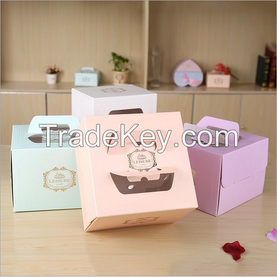 Paper cardboard cake boxes for gift