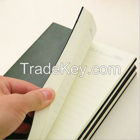 customized embossing PU leather cover bound notebook