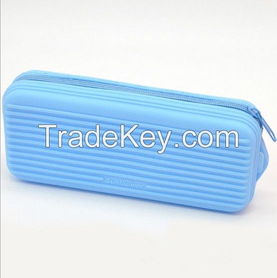 Custom Printed China Stationery Promotional Silicone Pencil Case