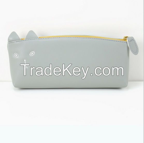 Wholesale Stationery Handmade PU Leather Pencil Case