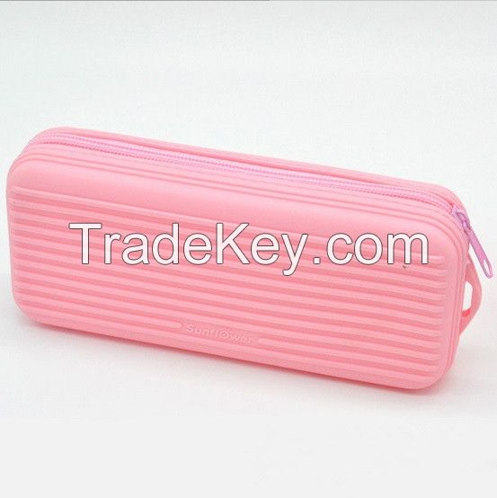 Custom Printed China Stationery Promotional Silicone Pencil Case