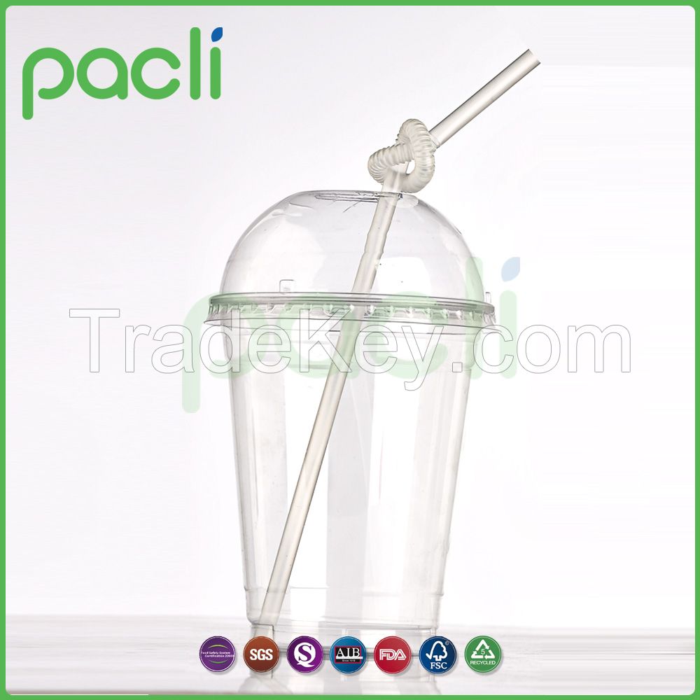 20 oz plastic clear cup with lid