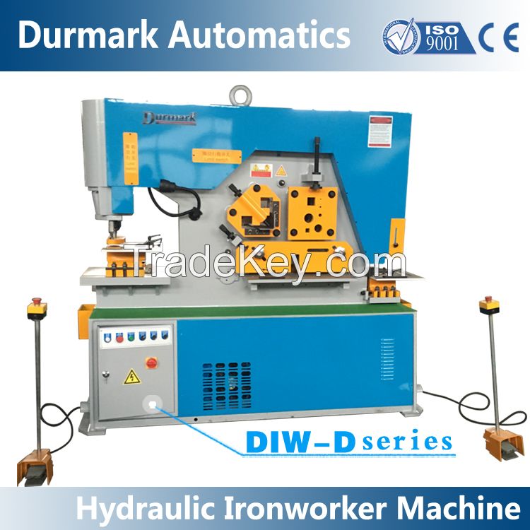 DURMARK DIW-D series iron worker, china machine with double cylinder, shearing machine