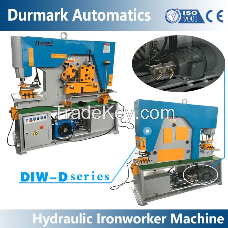 DURMARK DIW-D series iron worker, china machine with double cylinder, shearing machine