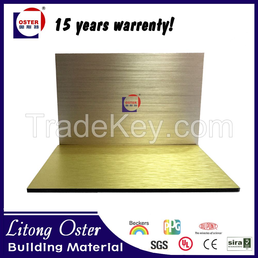 3mm/4mm/5mm Brush Finish Aluminum Composite Panel