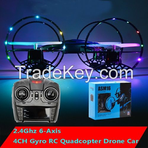 2 in 1 Air-ground CK-07 2.4G 4CH Quad Copter Drone for Sale