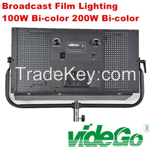 videGo LED film shooting Panel Light continuous lighting 100W Bi-Color panel light 1X1 Studio Light High CRI>97 Kino Flo Film Shooting Light High Power 200W Daylight Soft Panel Light Continuous Lightin