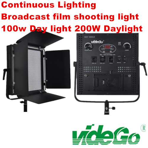 videGo continuous lighting 50w/100w/200w/400w Bi-Color panel light 1X1 Studio Light High CRI>97 Kino Flo Film Shooting Light High Power 200W Daylight Soft Panel Light Continuous Lighting