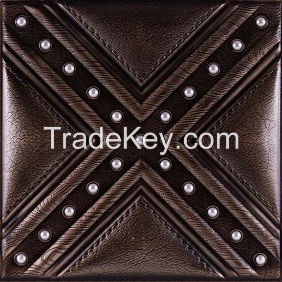 3D PU Leather Wall Panel 1041-6 for Modern Interior Decoration