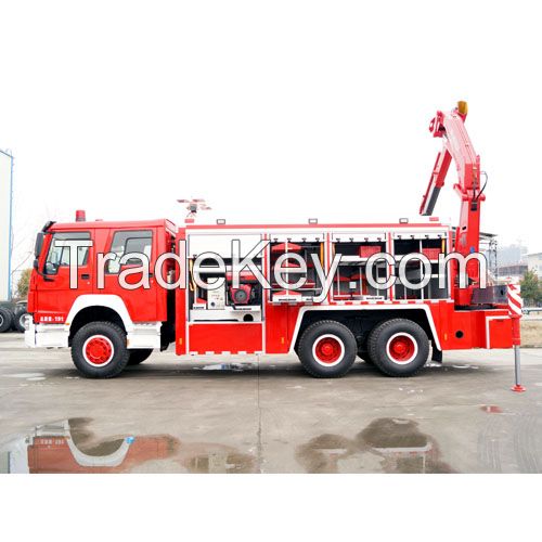 Emergency rescue fire vehicle