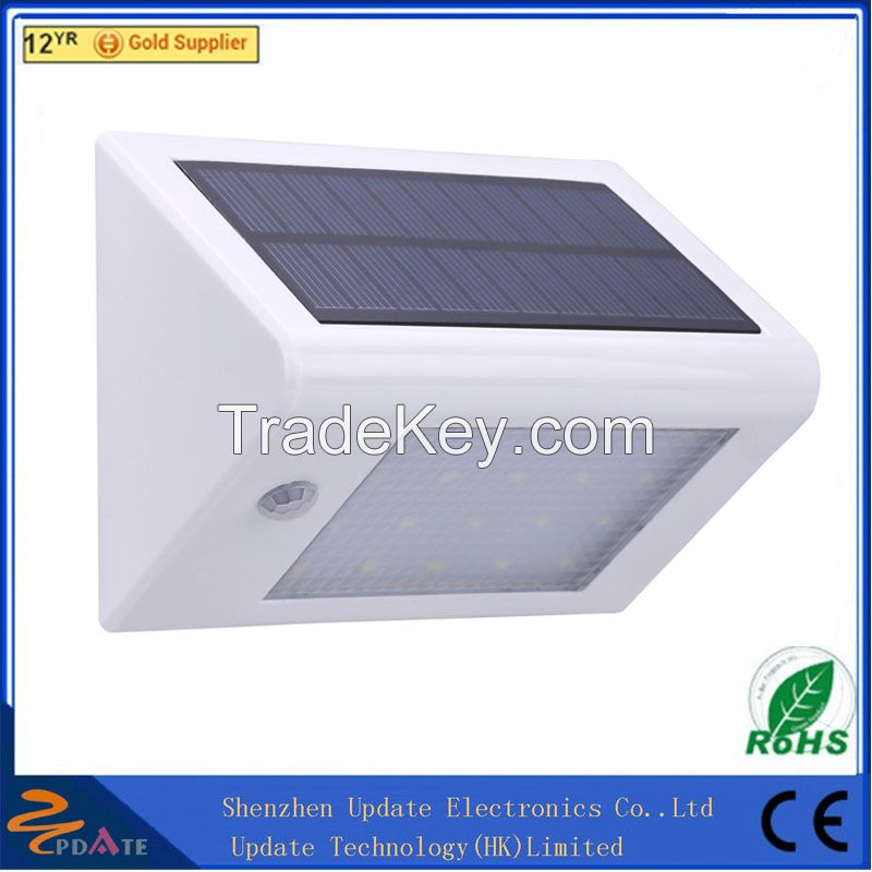 Portable 7led solar powered light 300lm motion sensor solar panel light for outdoor garden