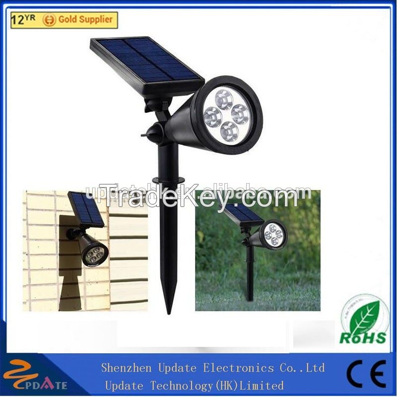 200LM Led Solar Stake Led Spotlight Solar Outdoor Garden Spike Spot lights