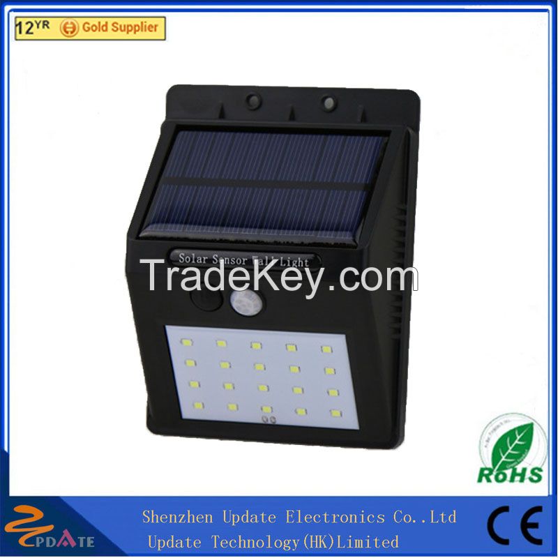 China wholesale wall mounted wireless solar motion light durable 16 LED solar wall lamp panel light