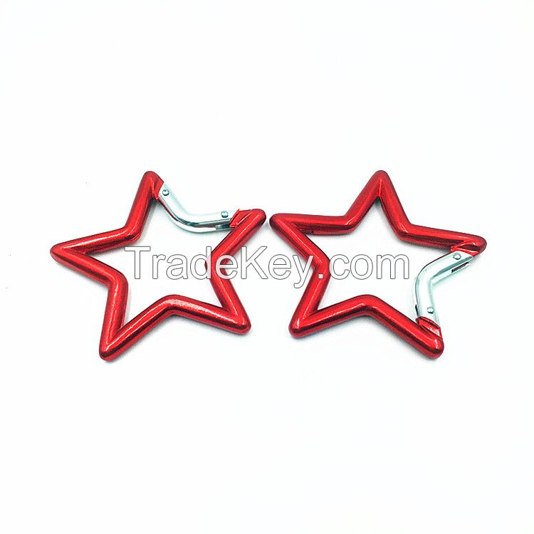 STAR SHAPED CARABINER HANDBAG KEYCHAIN