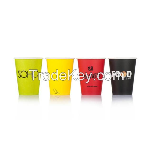 Disposable single wall hot cups eco-friendly coffee cups hot beverage