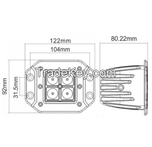 High quality 3inch 12w led driving light offroad 12w led pod light