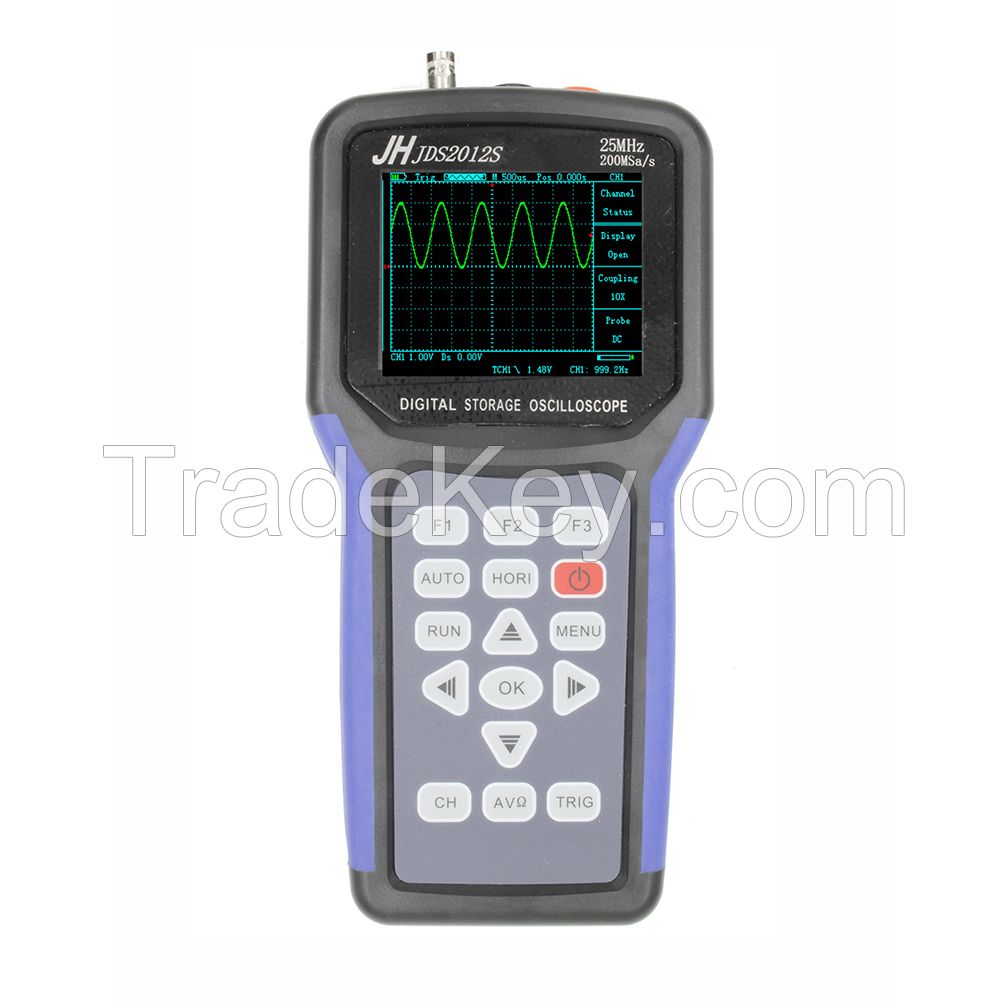 Jinhan JDS2012S handheld digital oscilloscope with multimeter, single channel 25M bandwidth,200MSa/s Sampling rate