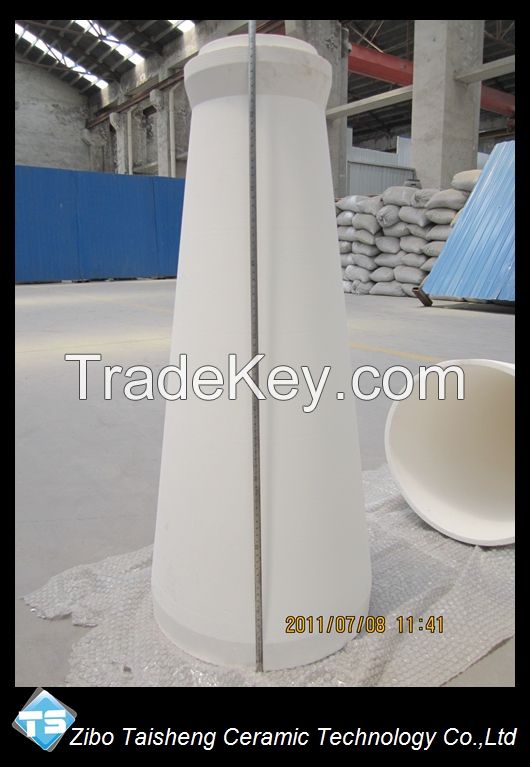 Alumina ceramic  cone-shaped tube