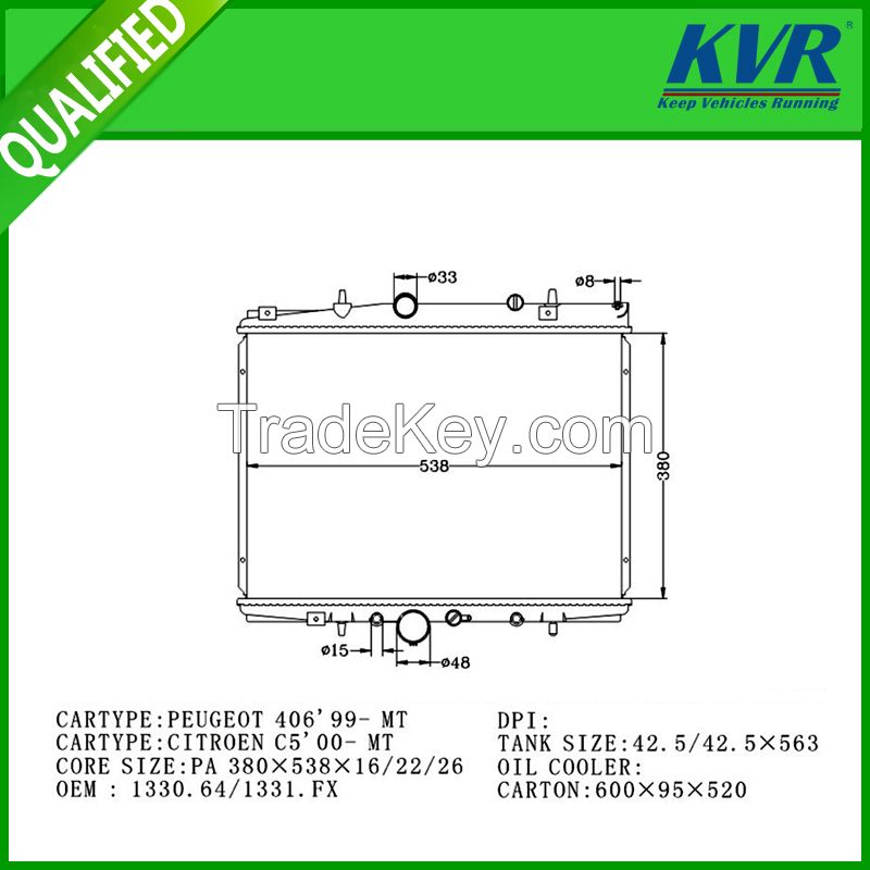 Auto aluminum radiators manufacturer