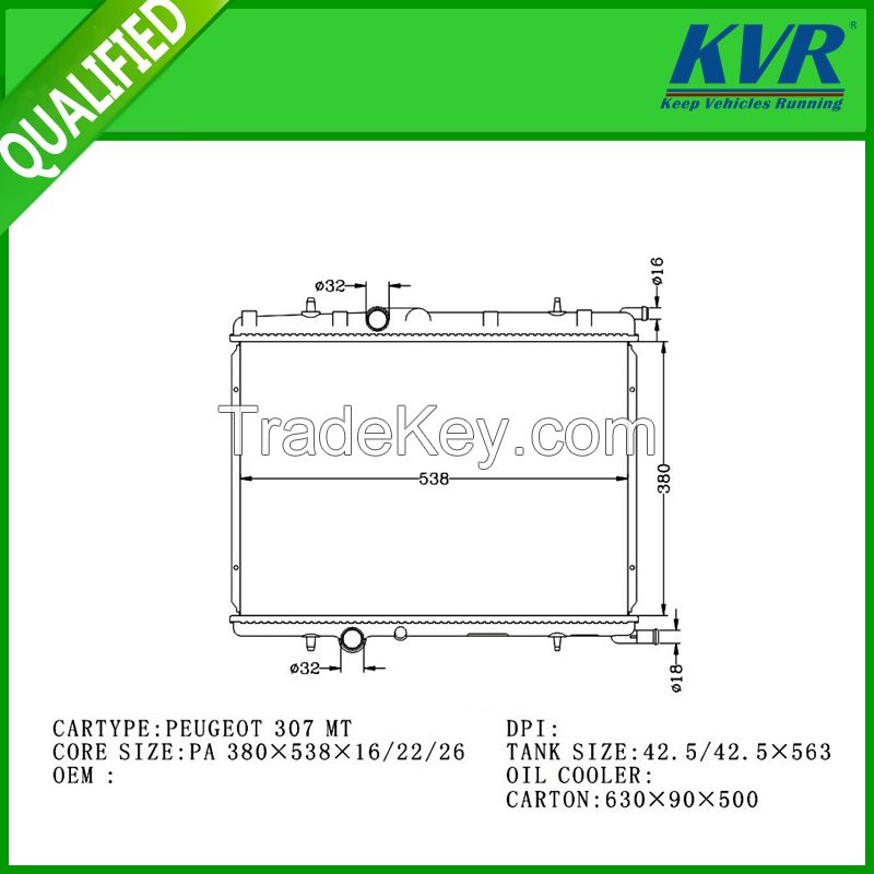 Durable and high performance best aluminum material automotive radiator