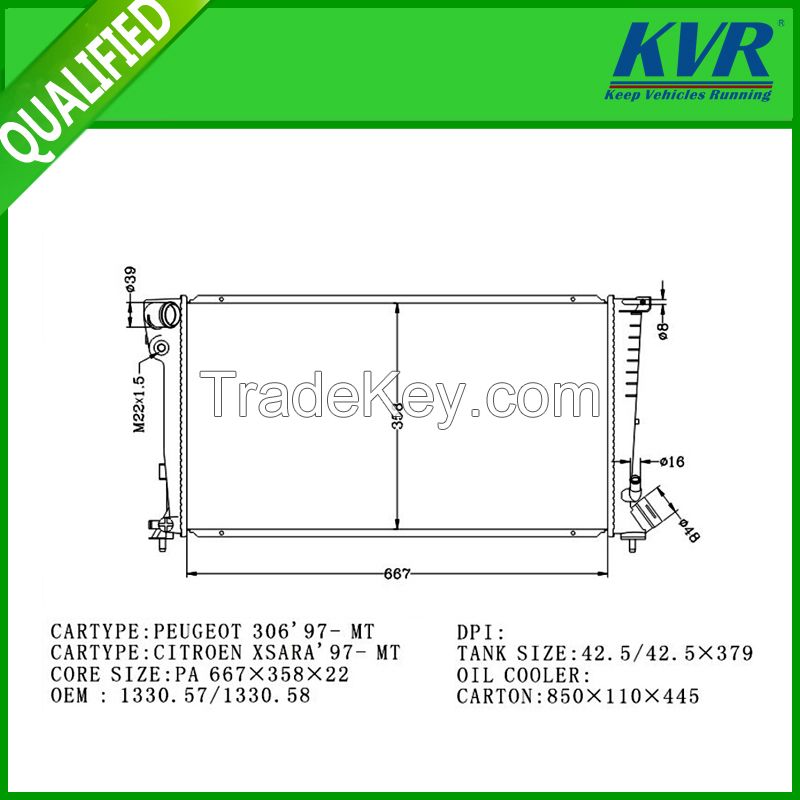 Auto aluminum radiators manufacturer