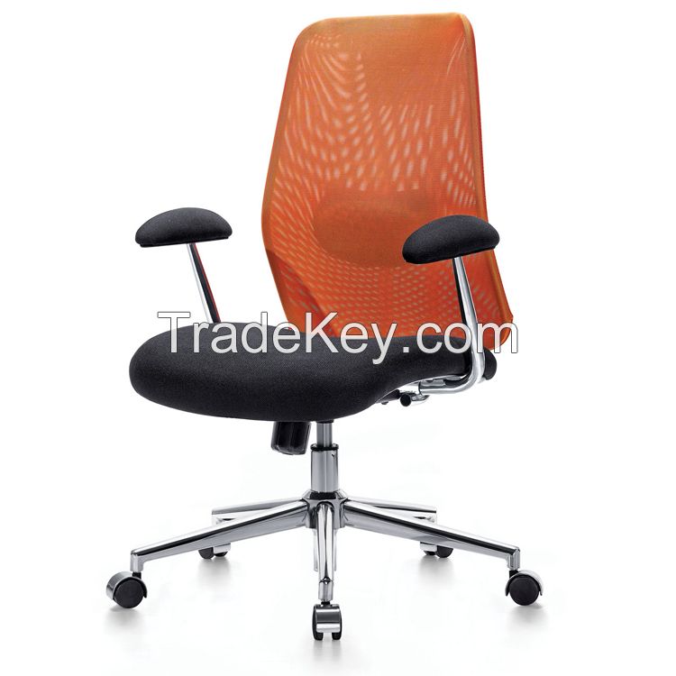 Fashion design best quality metal tube office chair with fabric mesh upholstered