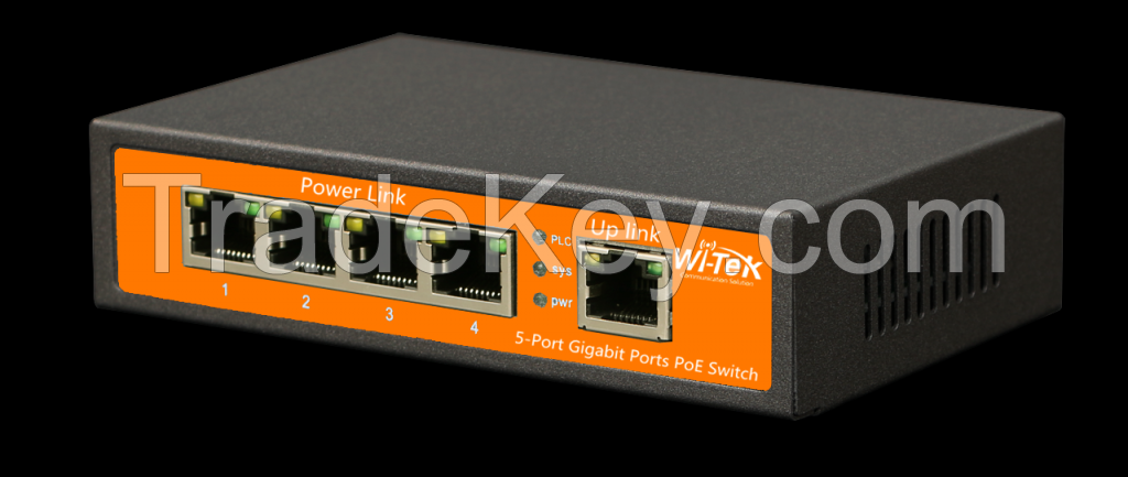 5-Port 48V Gigabit Ports PoE Switch with 4-Port PoE  WI-PS305G