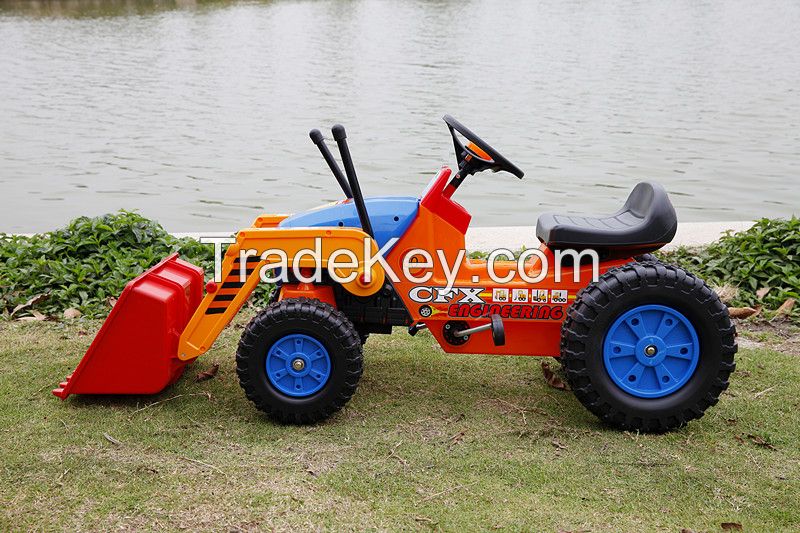 pedal toy engineer car 4 wheel toys plastic loader