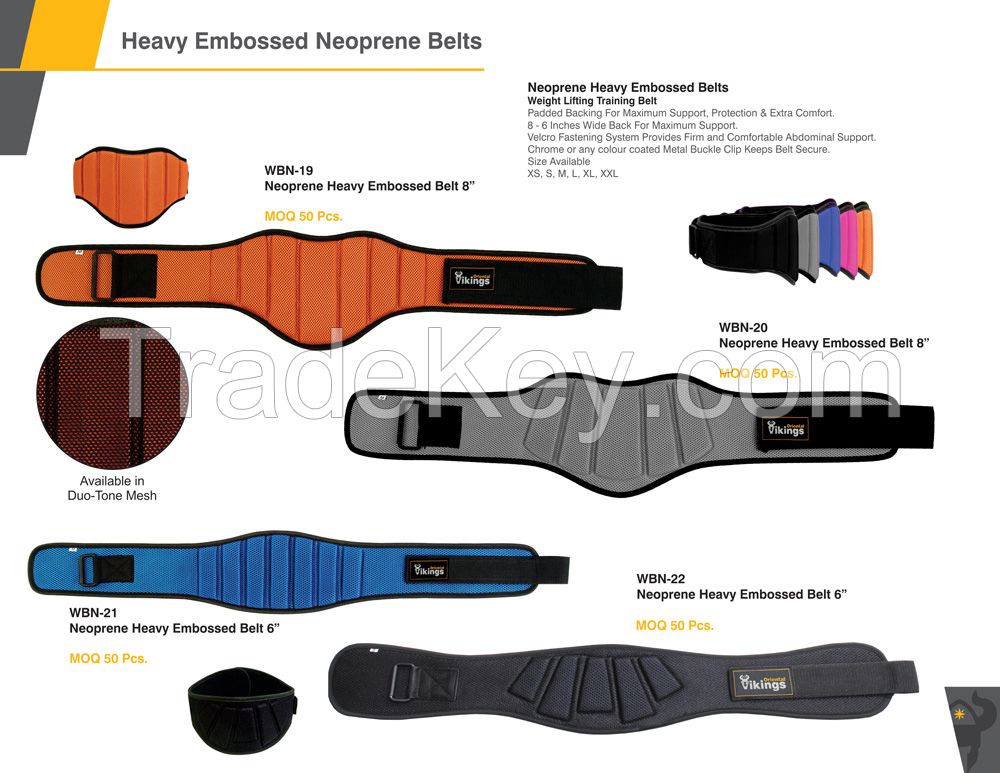 Weight lifting Neoprene belts