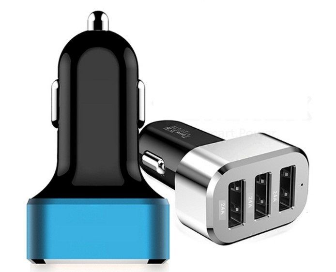 High Speed Multi-USB 3 Port USB Car Charger 3Ã—2.4A 7.2A