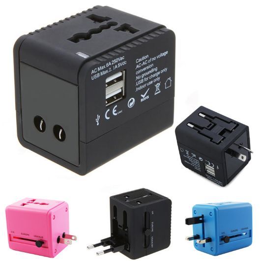 Worldwide Universal Travel Adapter Wall Charger for Mobile Phone iPhone