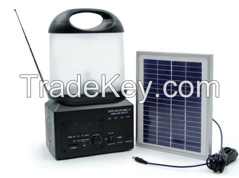 portable solar mobile audio light led