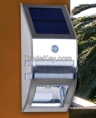 Stainless steel Motion Sensor Solar Wall Light
