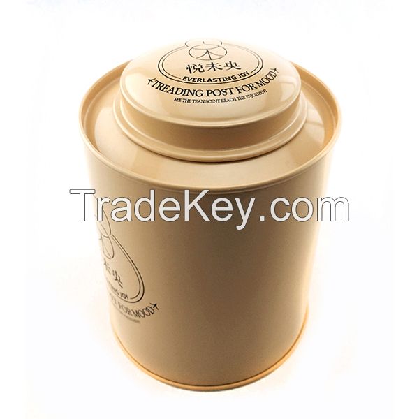 luxury round tea tin cans