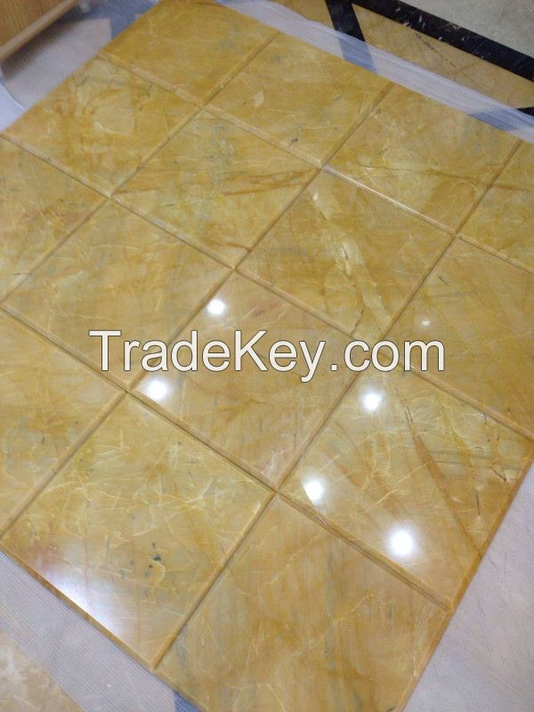 Yellow Marble Tiles (Cut To Sizes) - Golden Yellow