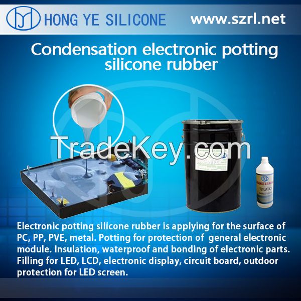 Black Color PCB Electronic Potting Silicone HY-215