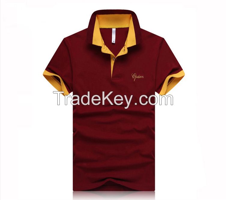 95/5 Cotton/Spandex Stretch Factory Direct Wholesale T-Shirt Sample Design of Polo Shirts