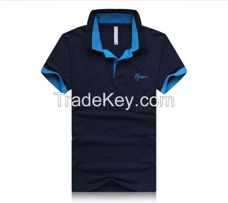 95/5 Cotton/Spandex Stretch Factory Direct Wholesale T-Shirt Sample Design of Polo Shirts