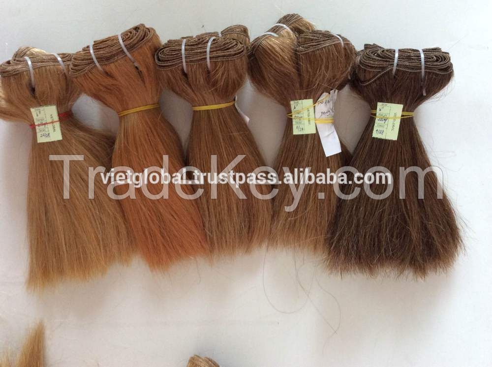 Super  double drawn straight black bulk hair extension from Vietglobalhair