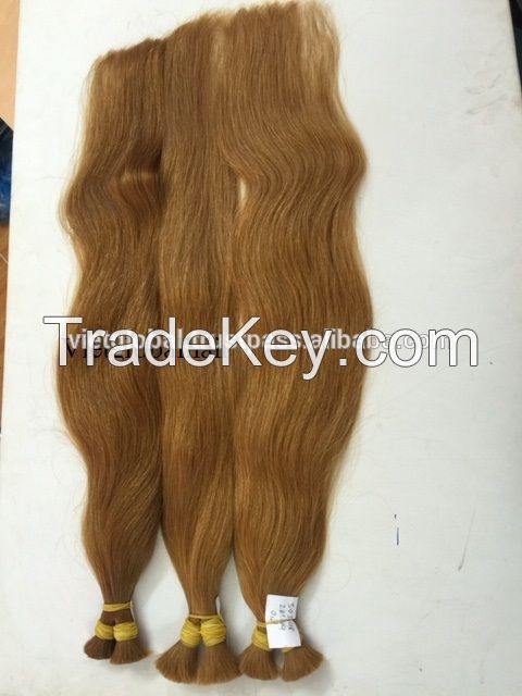 Beautiful hair double drawn straight black bulk hair extension from Vietglobalhair